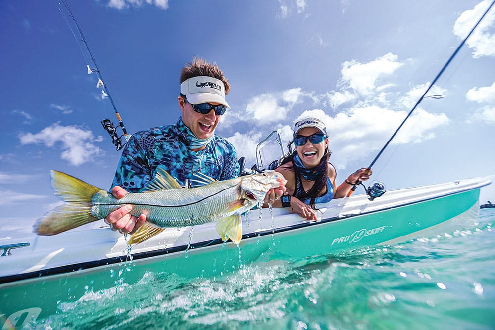 Flats boat fishing