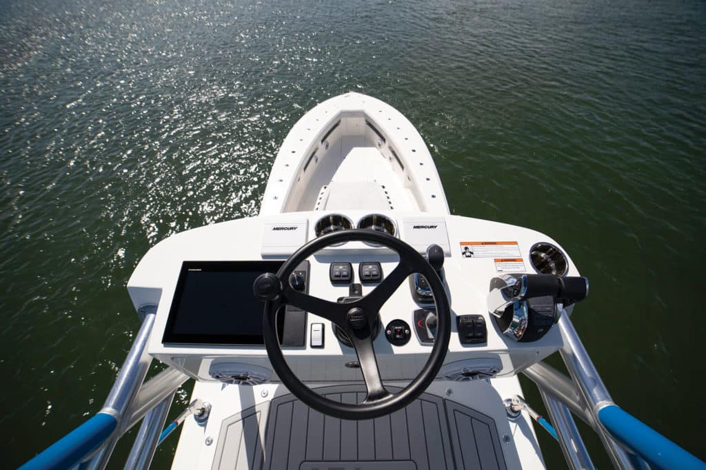 Looking out from the second helm of the 450Z