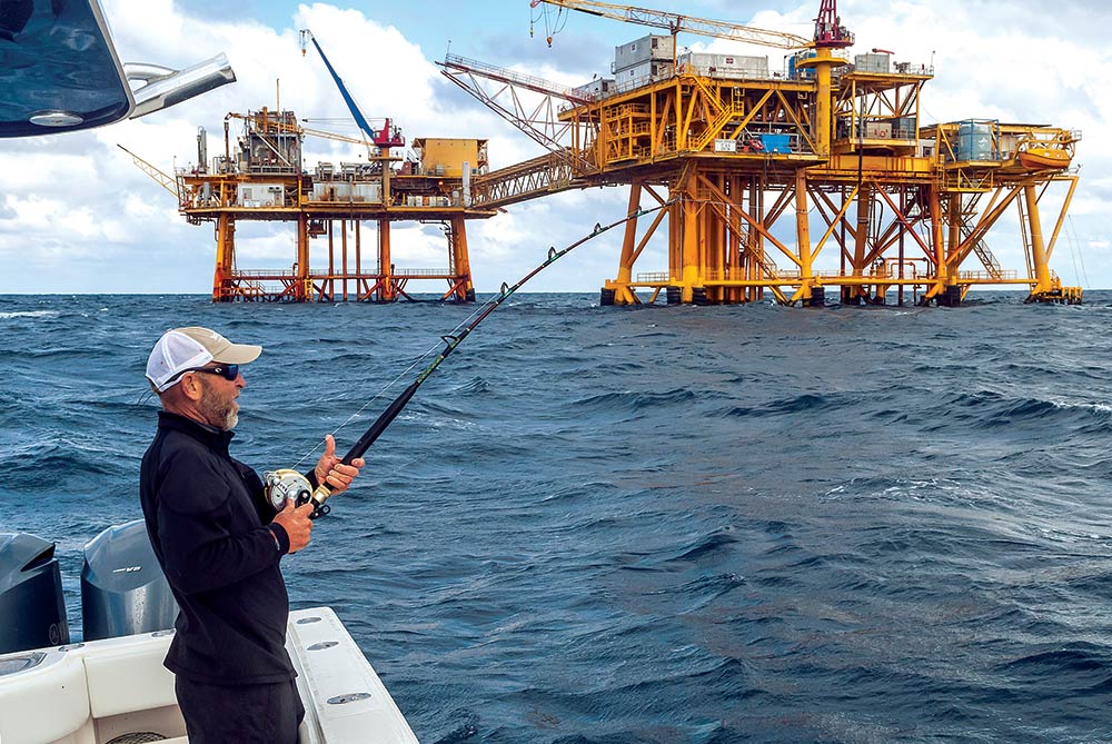 Gulf oil rig fishing