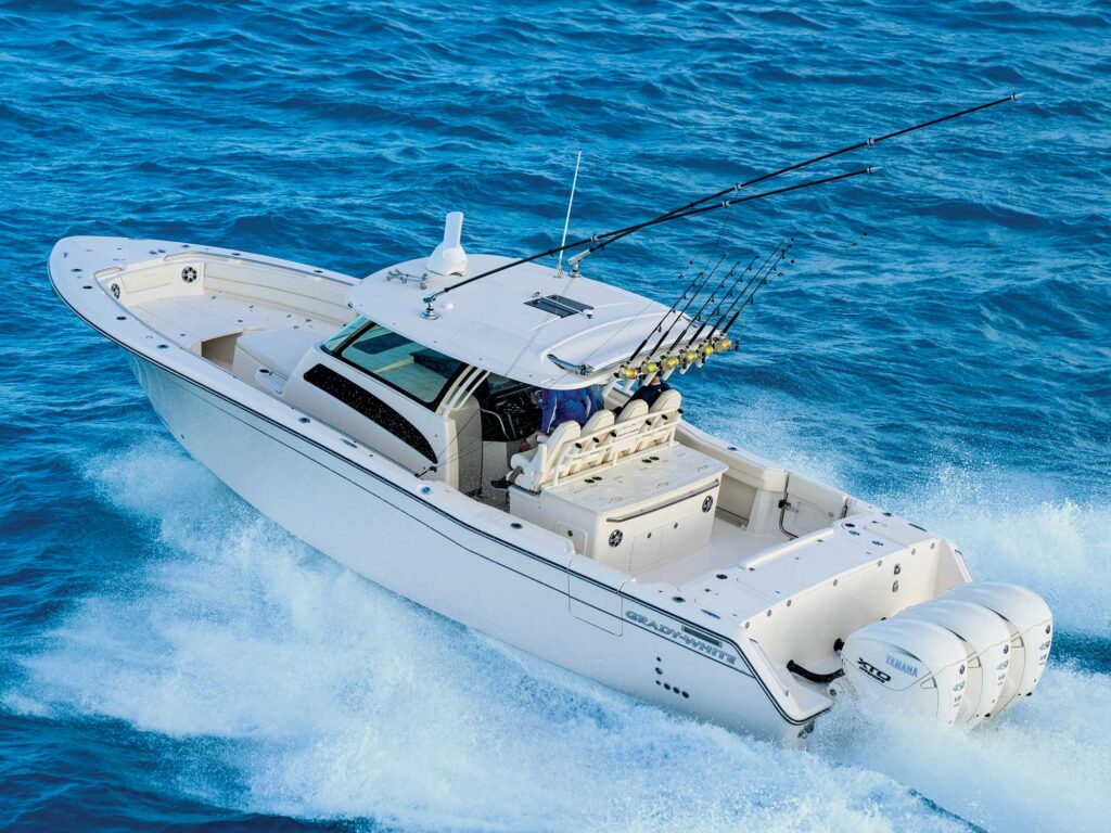 Grady-White Canyon 386 out on the ocean