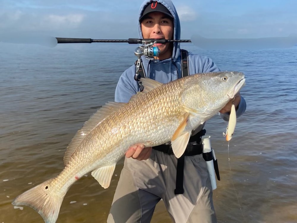 New jersey redfish caught on a Yo-Zuri