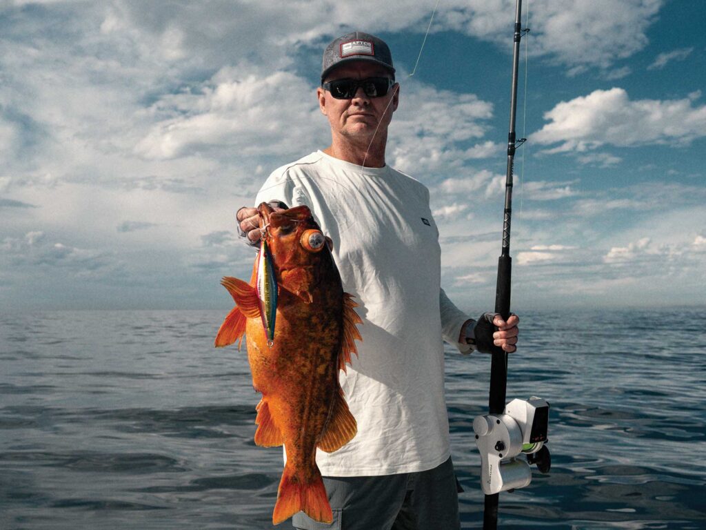 Angler with large rockfish