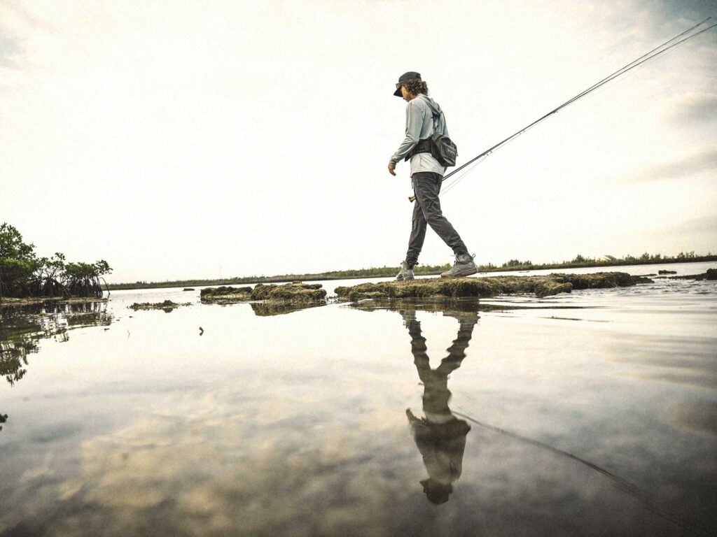 Wading for bonefish