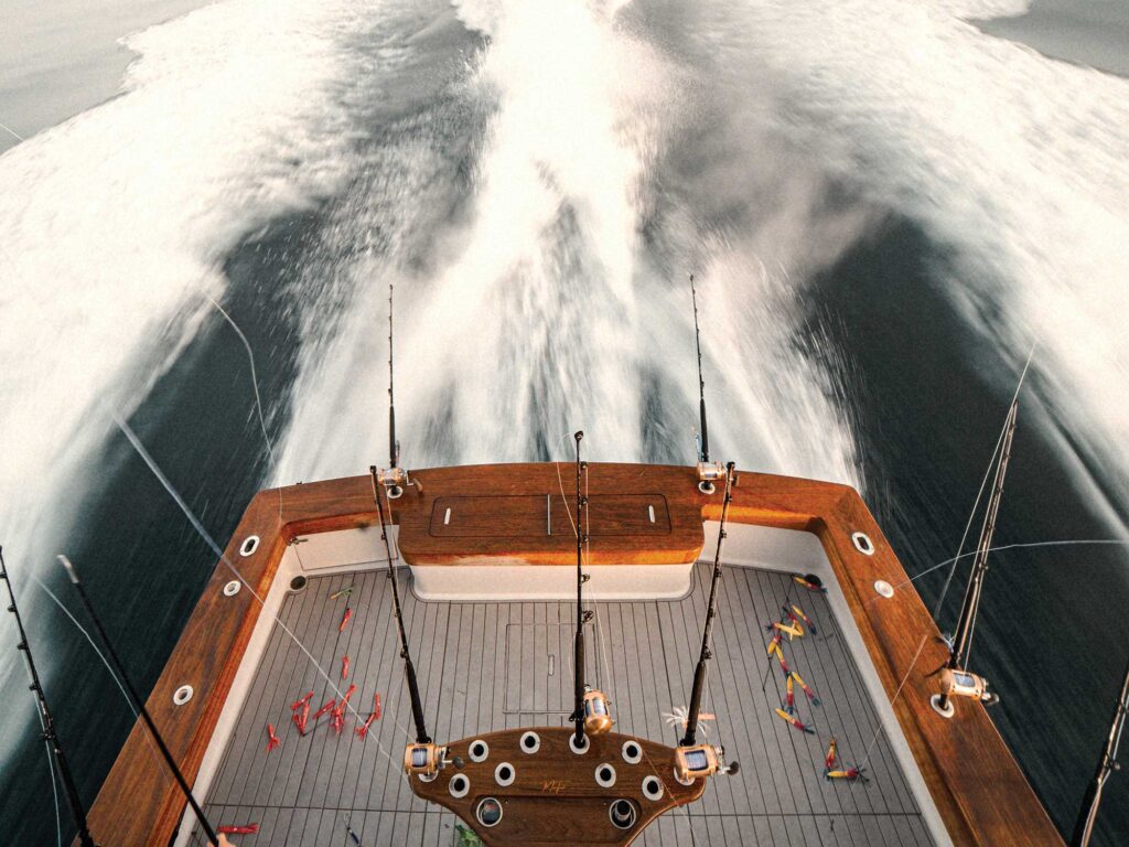 Fishing boat running out to the grounds